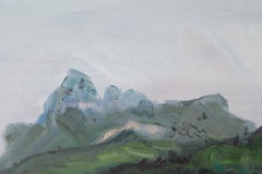Muzhou Yu  Impressionist Original Oil On Canvas "This Side Of The Mountain"