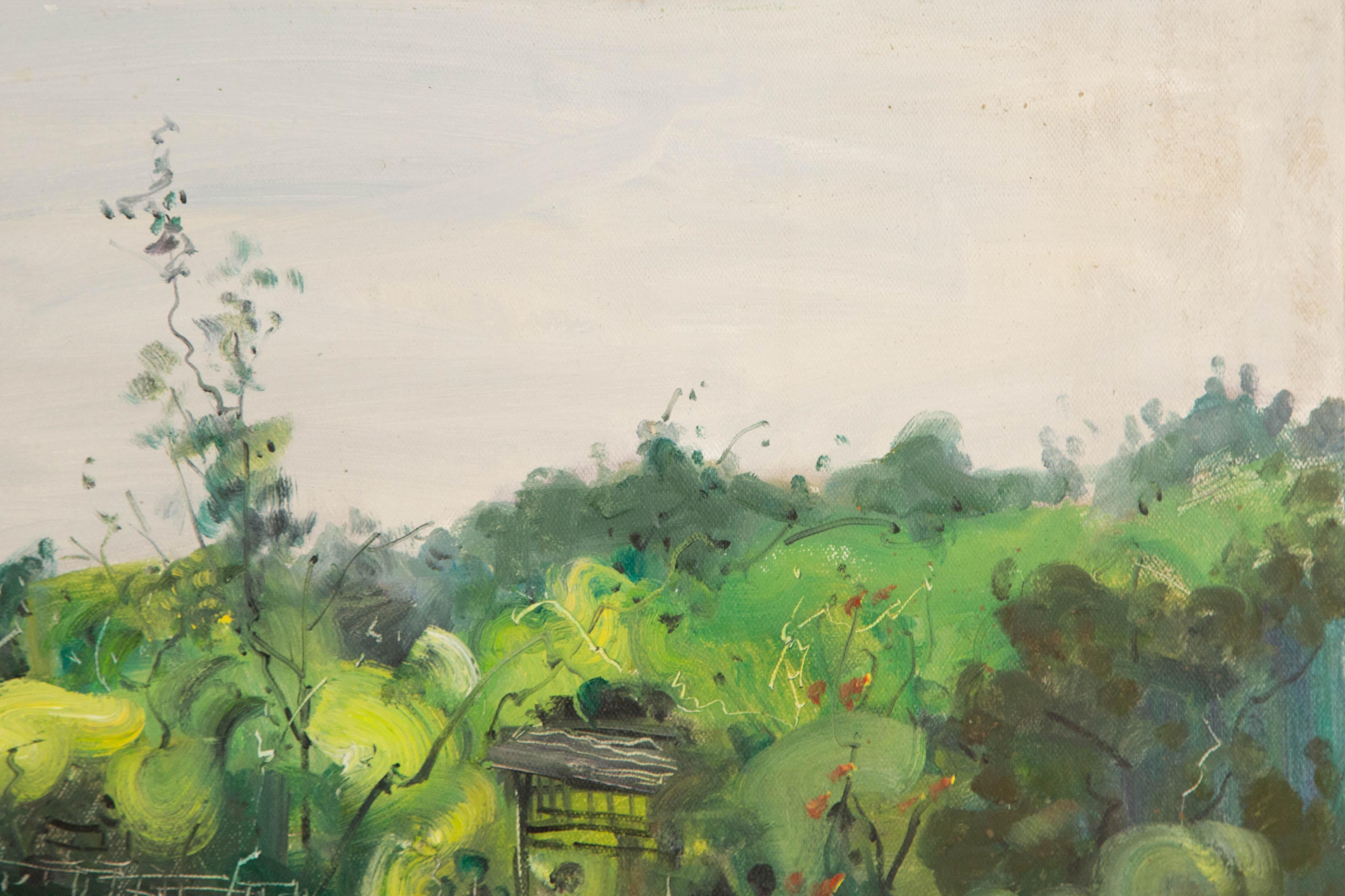 Muzhou Yu Landscape Original Oil On Canvas 