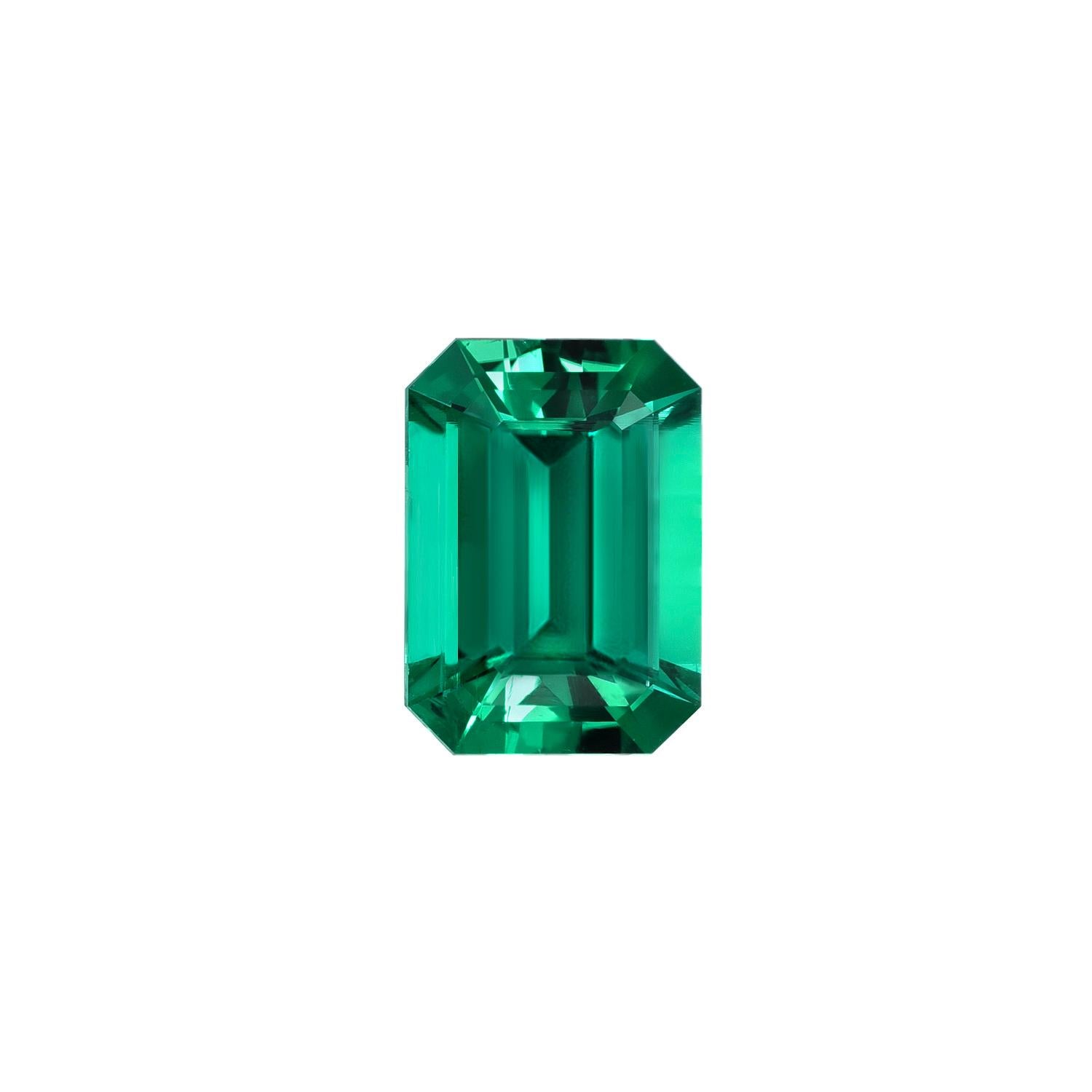 Muzo Emerald Colombia Kein Öl Smaragd Ring Edelstein 2,10 Karat Smaragd Schliff Lose Edelstein im Zustand „Neu“ im Angebot in Beverly Hills, CA