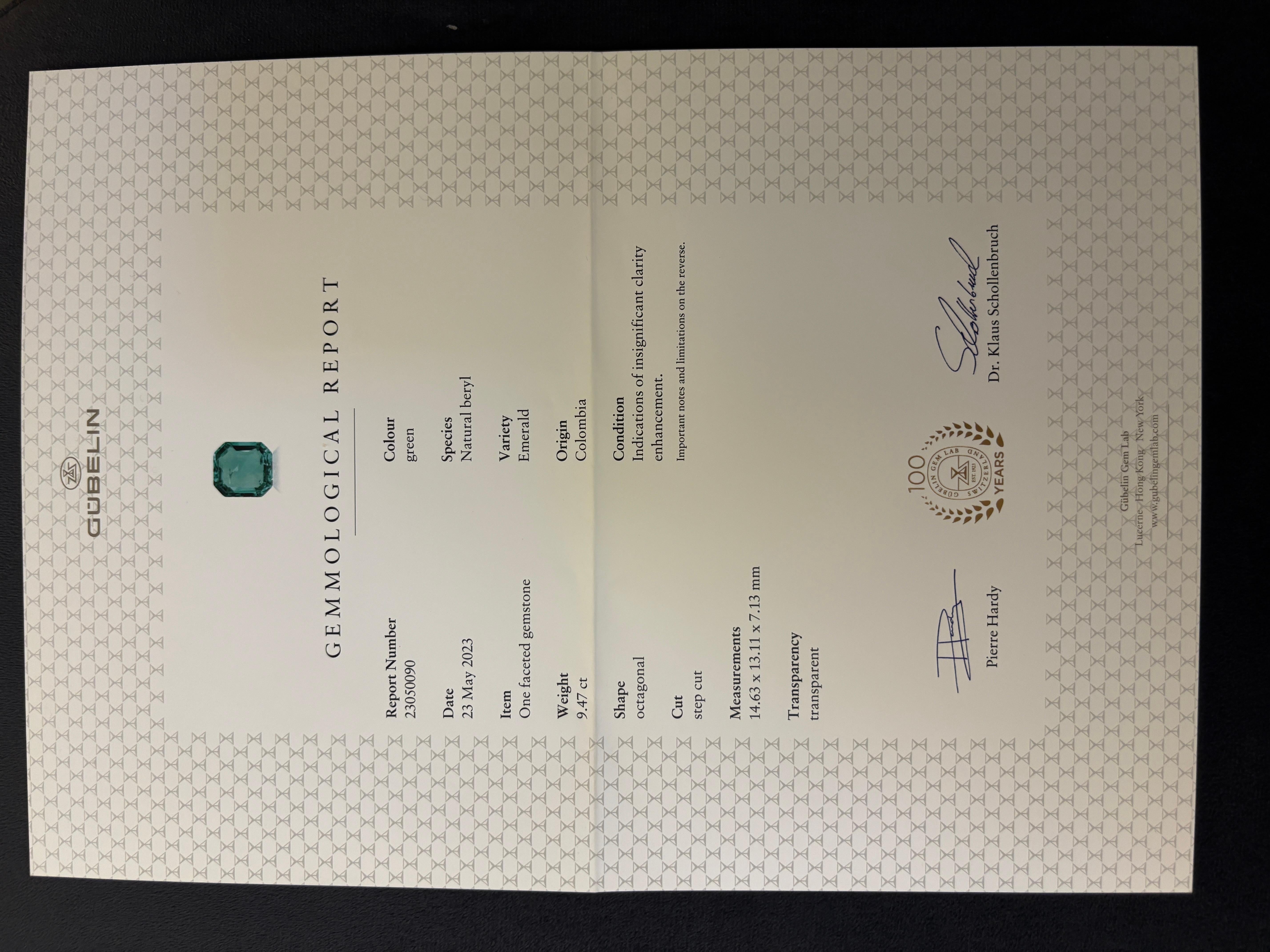 Muzo Colombian insignificant old Mine cut 9.47 carat emerald ring For Sale 4