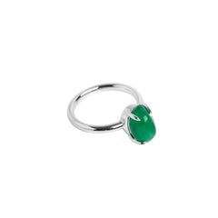 Muzo Emerald Colombia Emerald 18K White Gold Cocktail Ring