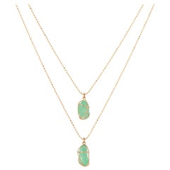 Muzo Emerald Colombia Emerald 18K Yellow Gold Multi-Strand Contemporary Necklace
