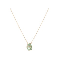 Muzo Emerald Colombia Emerald 18K Yellow Gold Drop Necklace