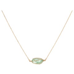 Muzo Emerald Colombia Emerald 18K Yellow Gold Drop Necklace