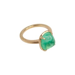 Muzo Emerald Colombia Emerald 18K Yellow Gold Cocktail Ring