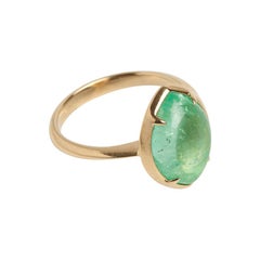 Muzo Emerald Colombia Emerald 18K Yellow Gold Ring