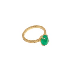 Muzo Emerald Colombia 18K Yellow Gold Claw Cocktail Ring