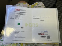 Muzo Emerald diamond ring 18KT RARE GRS certified Muzo green