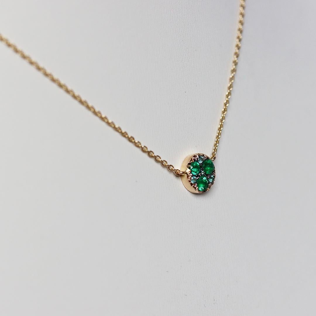 Collana con ciondolo Muzo Emerald Paraiba Tourmaline Pave In condizioni Nuovo in vendita a Antwerp, BE