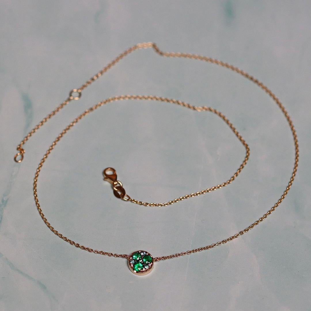 Collana con ciondolo Muzo Emerald Paraiba Tourmaline Pave in vendita 2