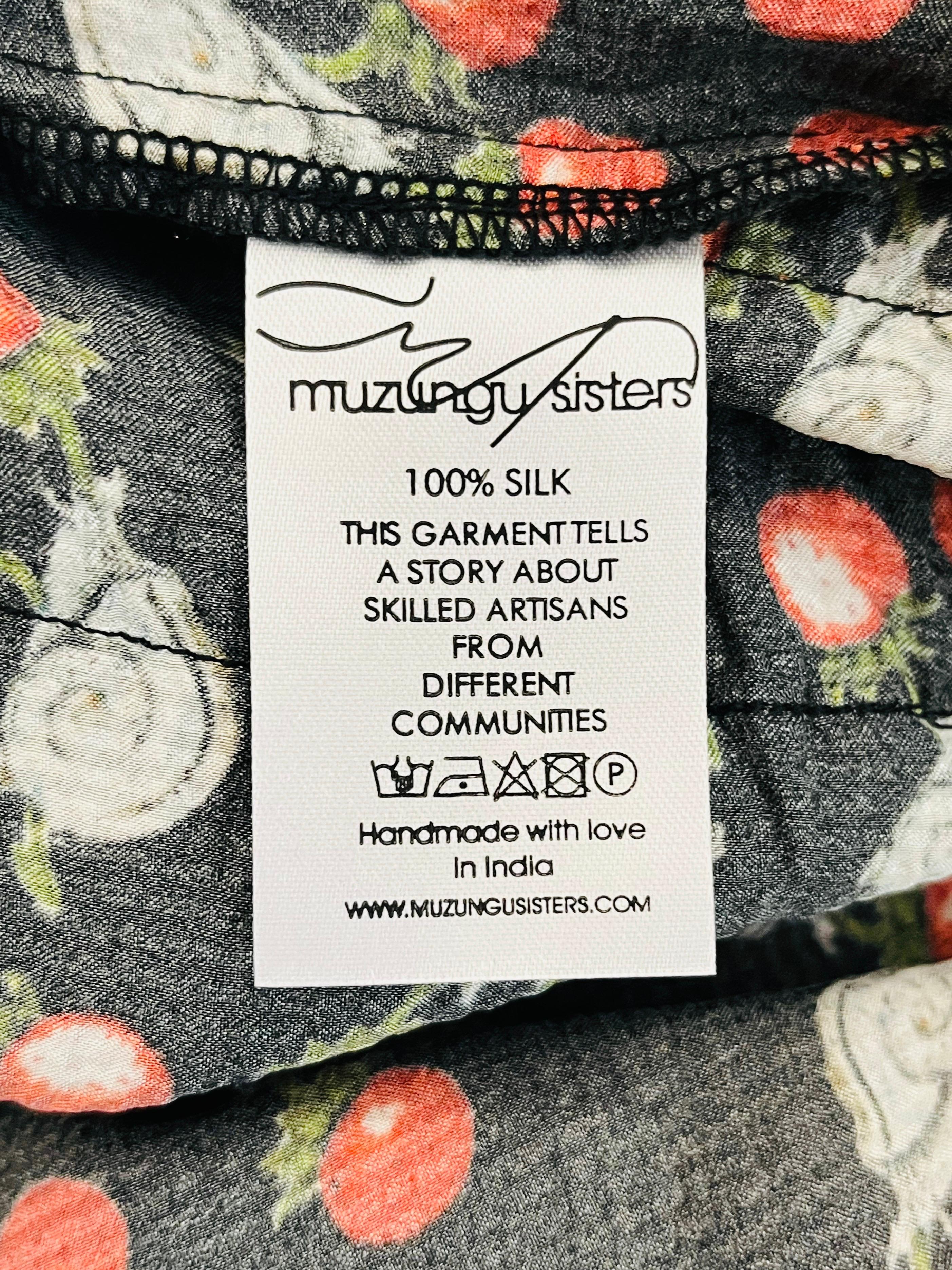 Muzungu Sisters Ruffle Tiered Silk Dress For Sale 3