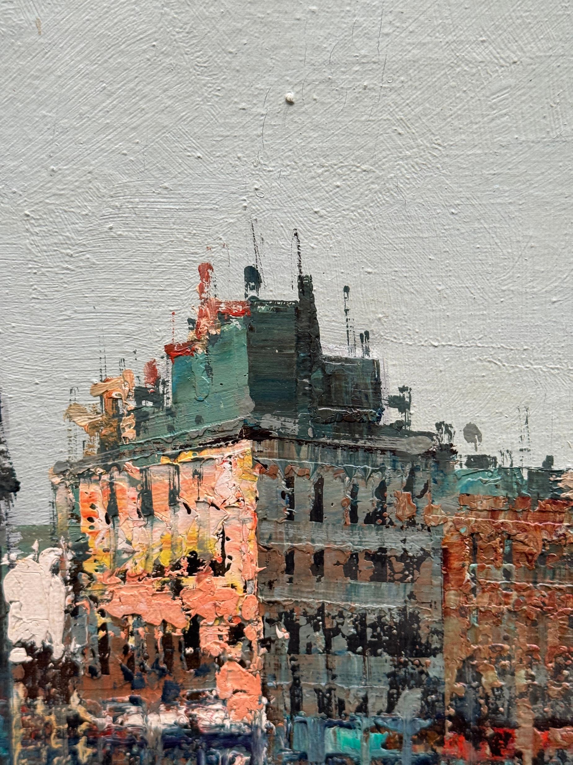 Escena urbana impresionista del siglo XX de París desde el Sena en venta 7