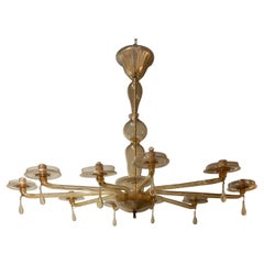 Lustre MVM CAPPELIN à 10 bras de Murano Italie 1940