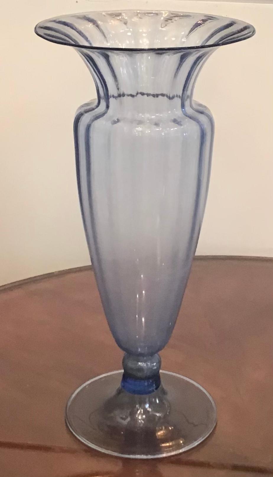 Other MVM Cappellin Vase Blu Murano Glass, 1925, Italy For Sale