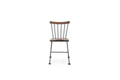 Mw Chair 01 Retro Inspired Chair in Shaped Walnut and Solid Steel Frame