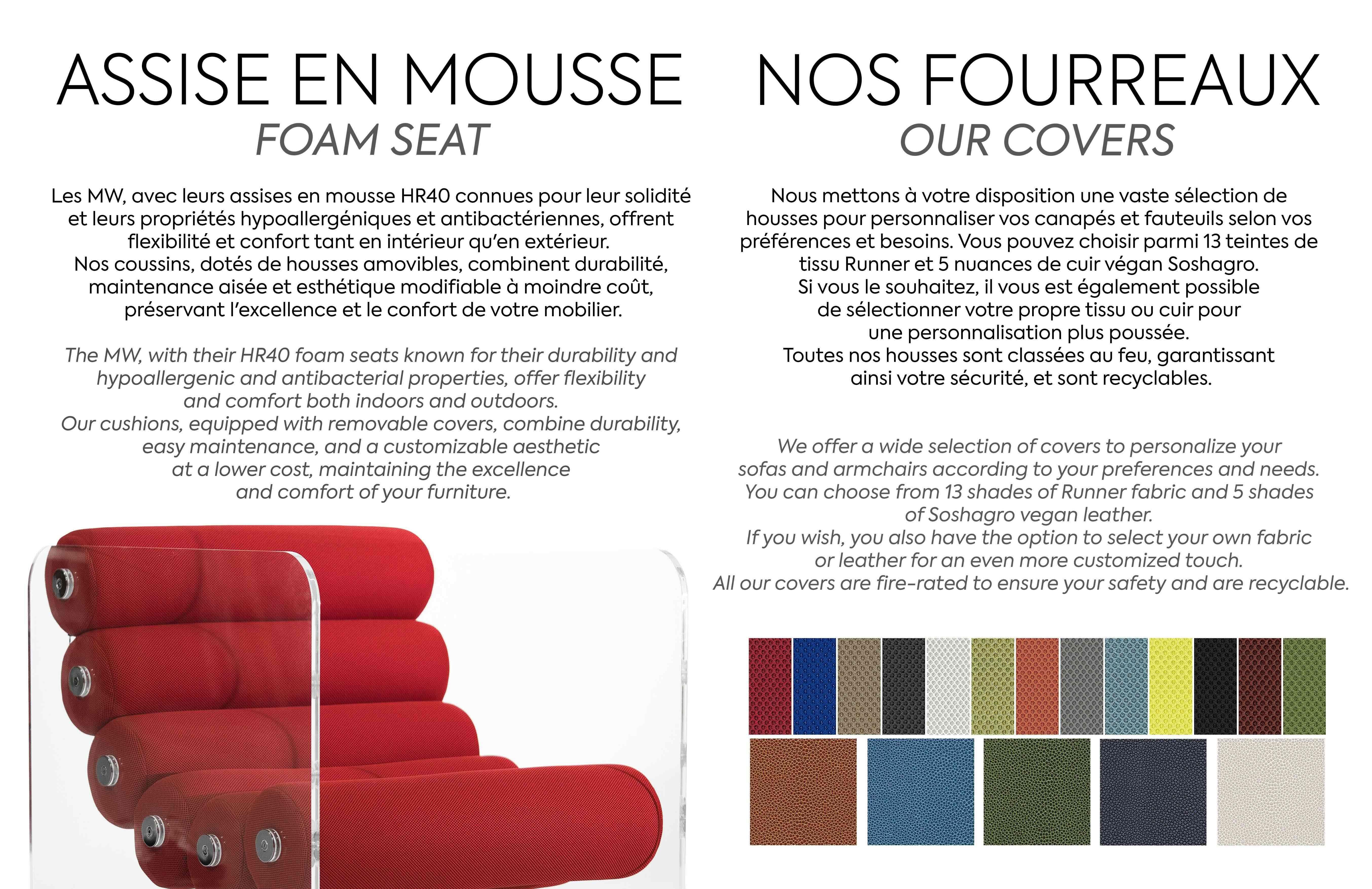 Mw02 design armchair, handmade in France by designer Olivier Santini For Sale 9