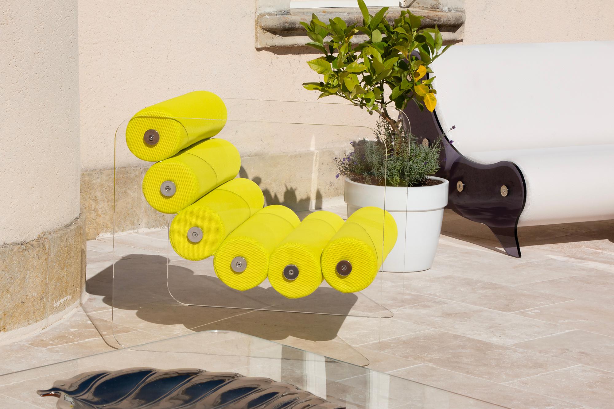 Moderno Poltrona di design Mw02, fatta a mano in Francia dal designer Olivier Santini in vendita