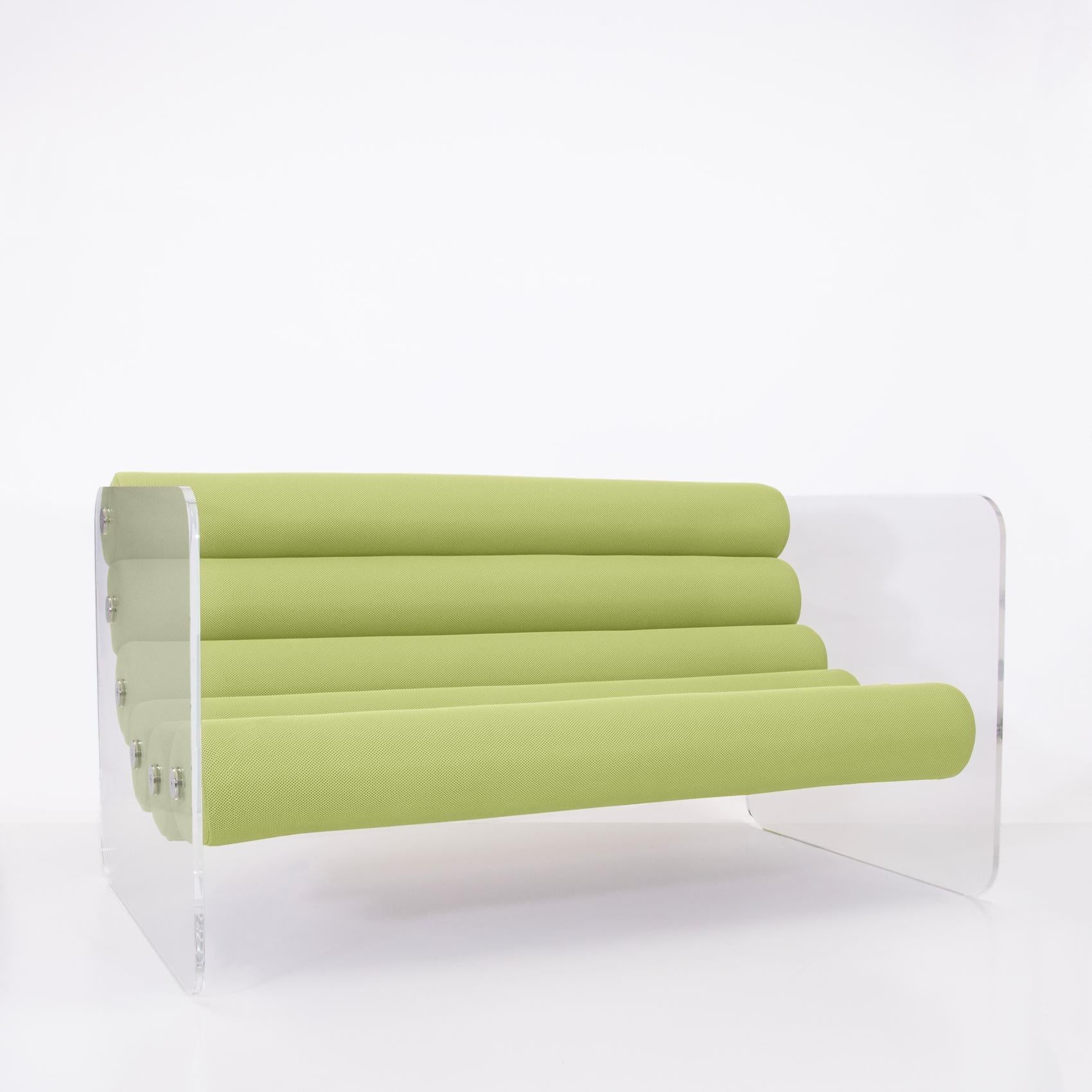 MW02 sofa in Bauhaus style With altuglass panels designed by Olivier Santini. For Sale 6