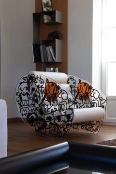 Sillón de diseño "Passage" de edición limitada Mw05 y Nep, hecho a mano en Francia