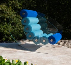 Sillón MW05 de estilo moderno para exterior con paneles transparentes.