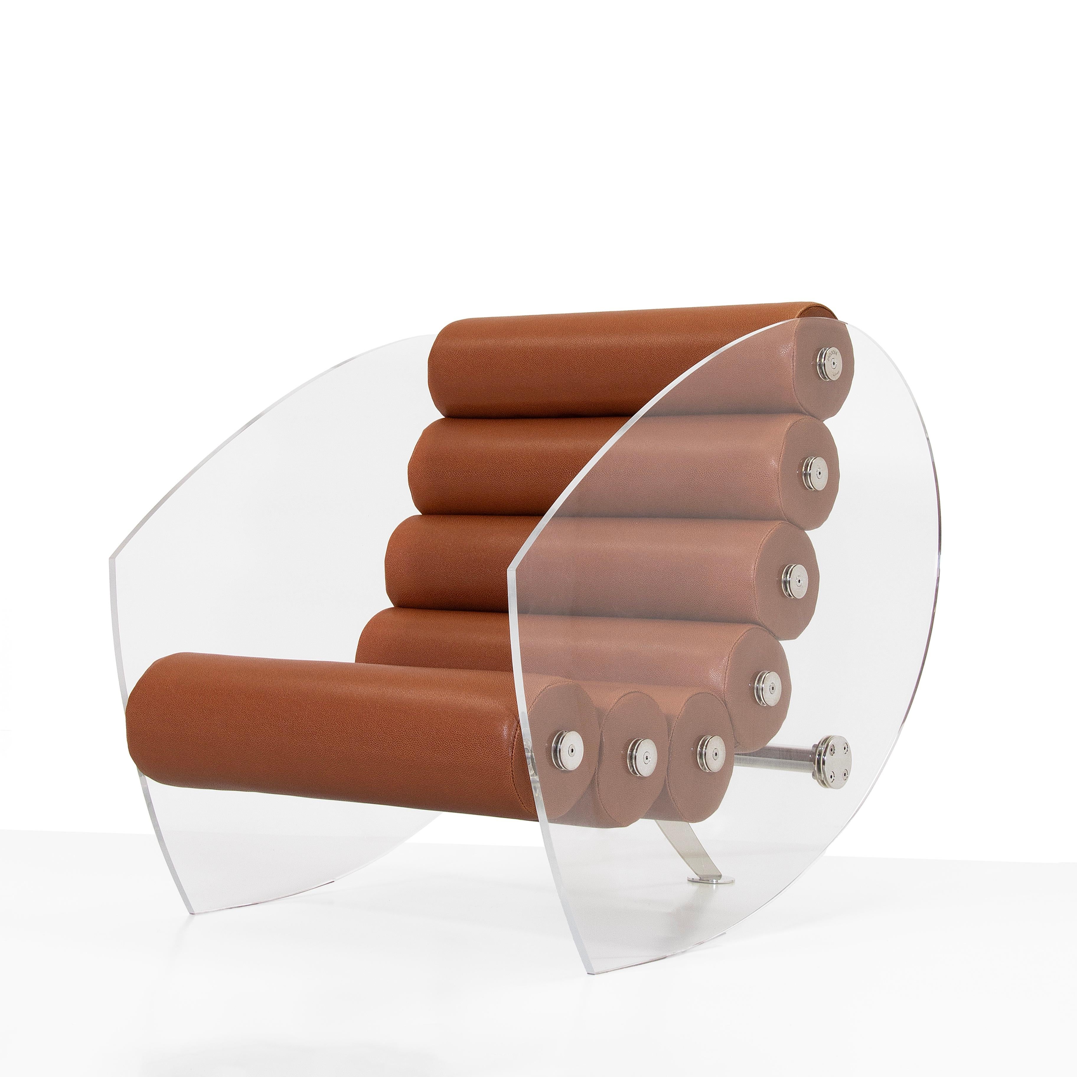 Bauhaus Fauteuil MW05 de style moderne pour une utilisation extérieure avec des panneaux transparents. en vente