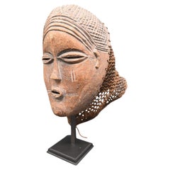 Mwana Pwo Mask From The Chokwe / Tshokwe Tribe, Dr Congo