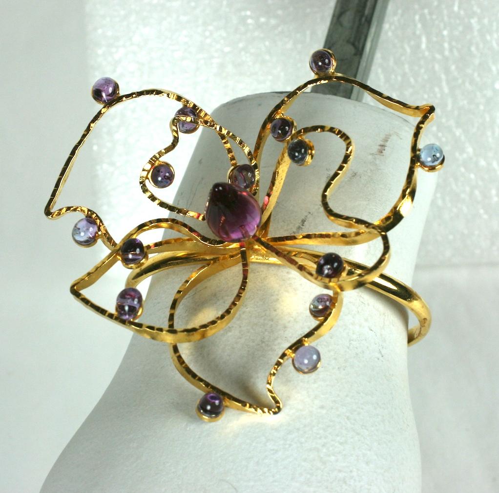 MWLC Poured Glass Ghost Flower Cuff For Sale 7