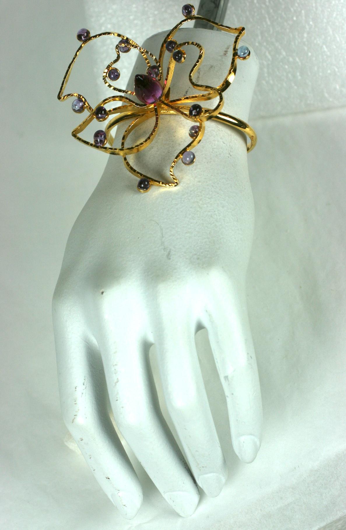 MWLC Poured Glass Ghost Flower Cuff For Sale 8