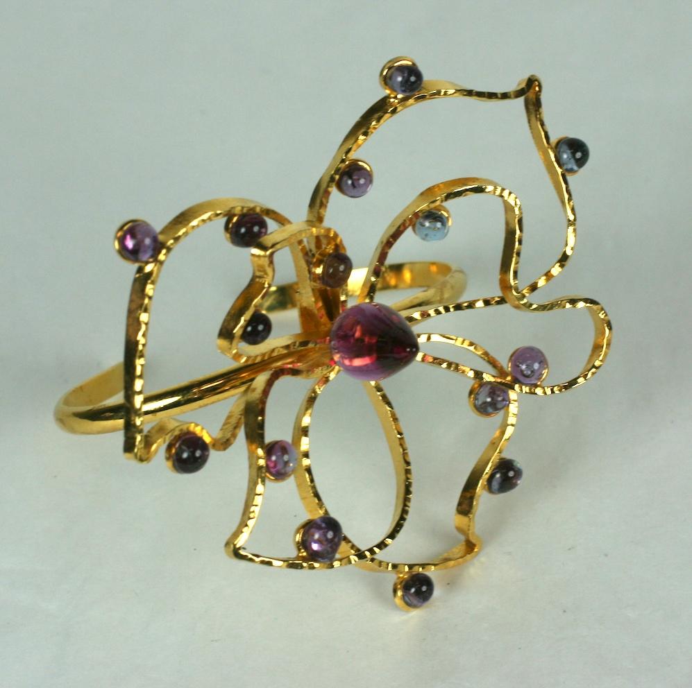 MWLC Poured Glass Ghost Flower Cuff For Sale 1