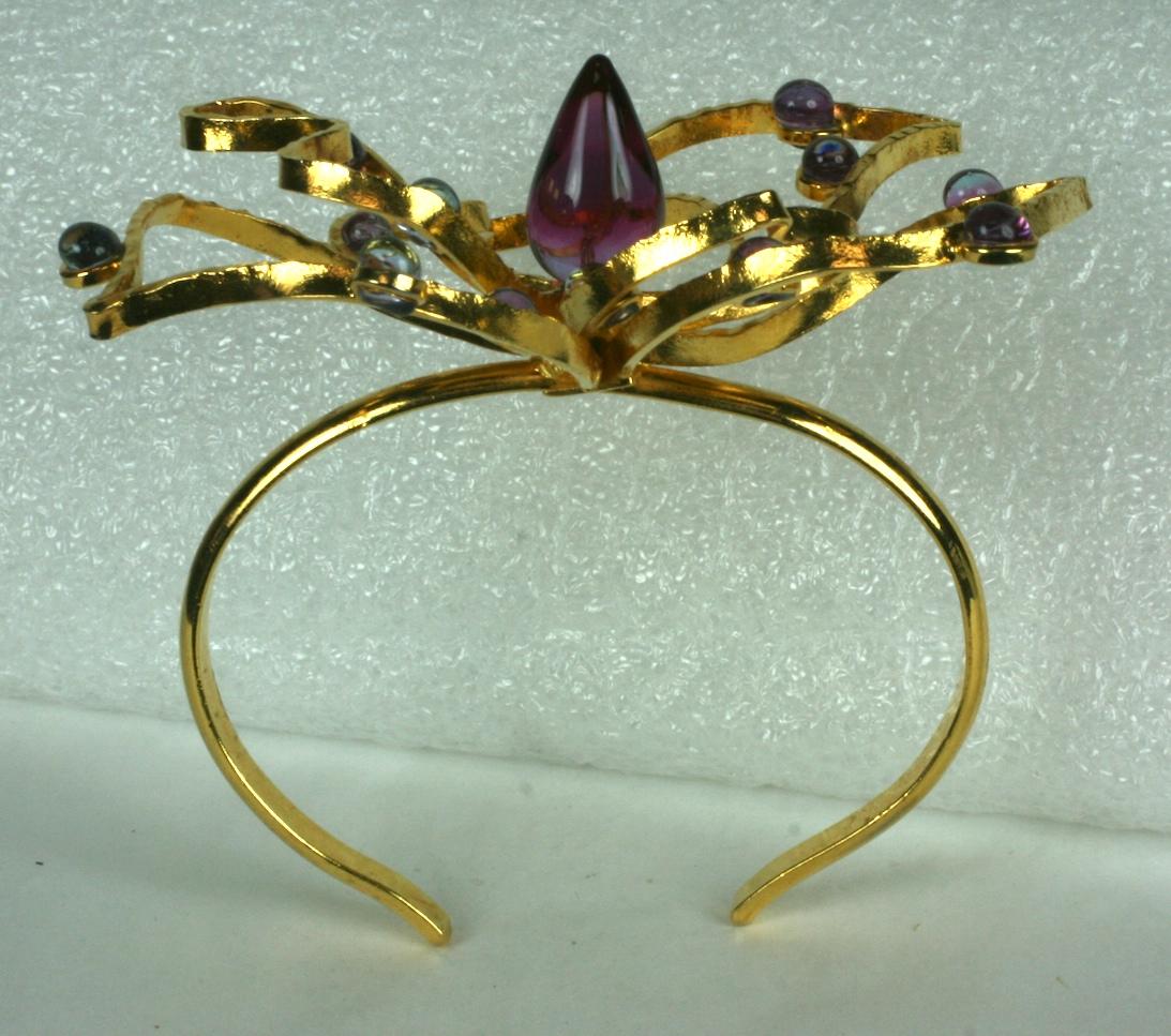 MWLC Poured Glass Ghost Flower Cuff For Sale 4