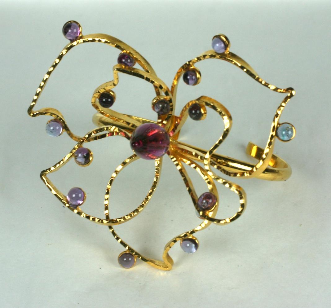 MWLC Poured Glass Ghost Flower Cuff For Sale 5