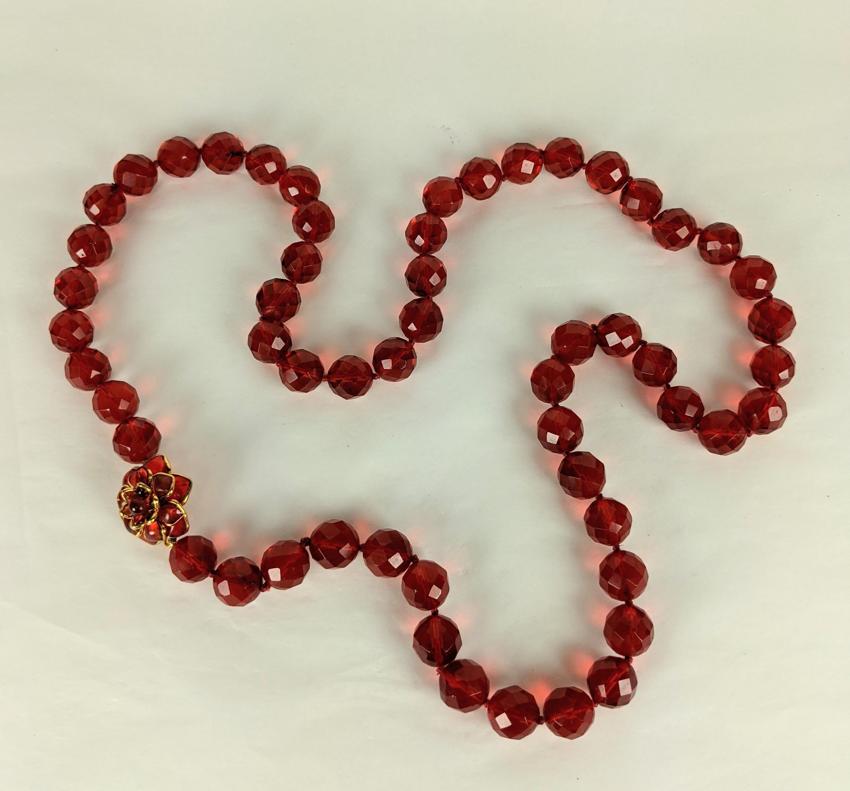 MWLC Zinnia Poured Glass Long Quartz Beads In New Condition For Sale In New York, NY