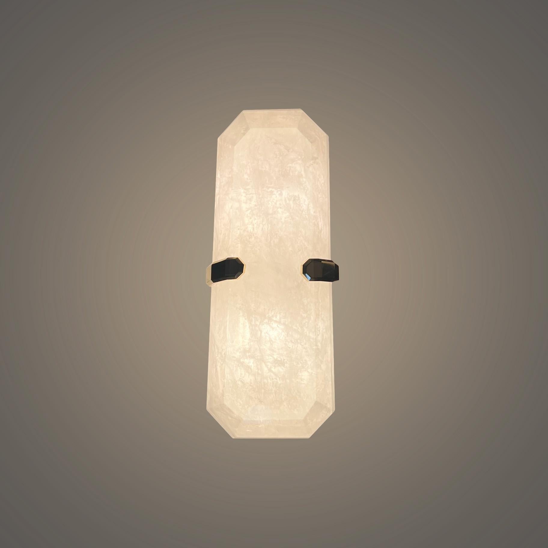 Contemporary MWR15 Rock Crystal Sconces By Phoenix  For Sale