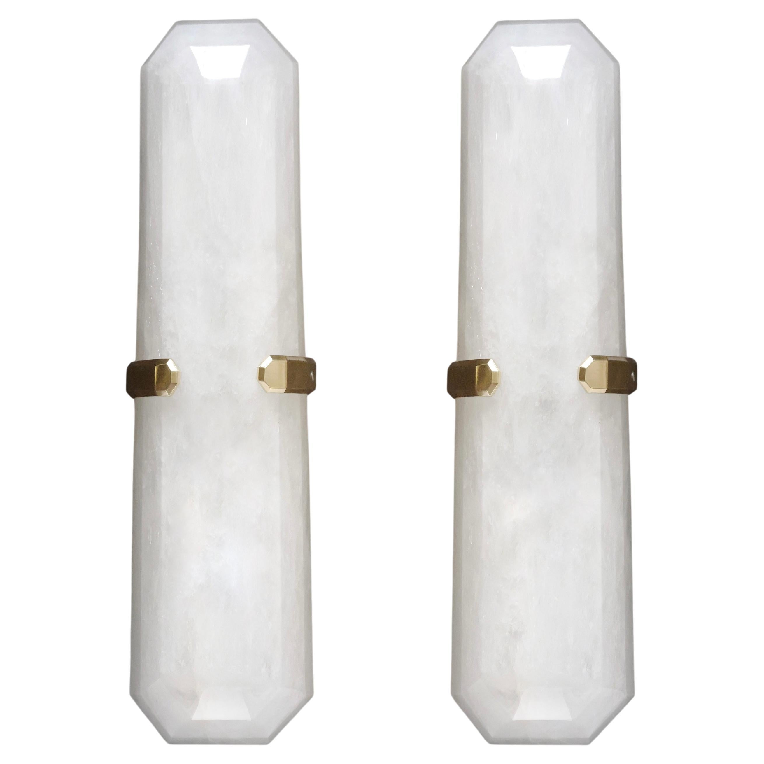 MWR17 Rock Crystal Sconces By Phoenix For Sale