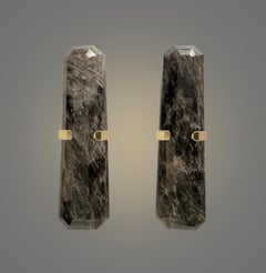 MWR22 Smoky Rock Crystal Sconces By Phoenix