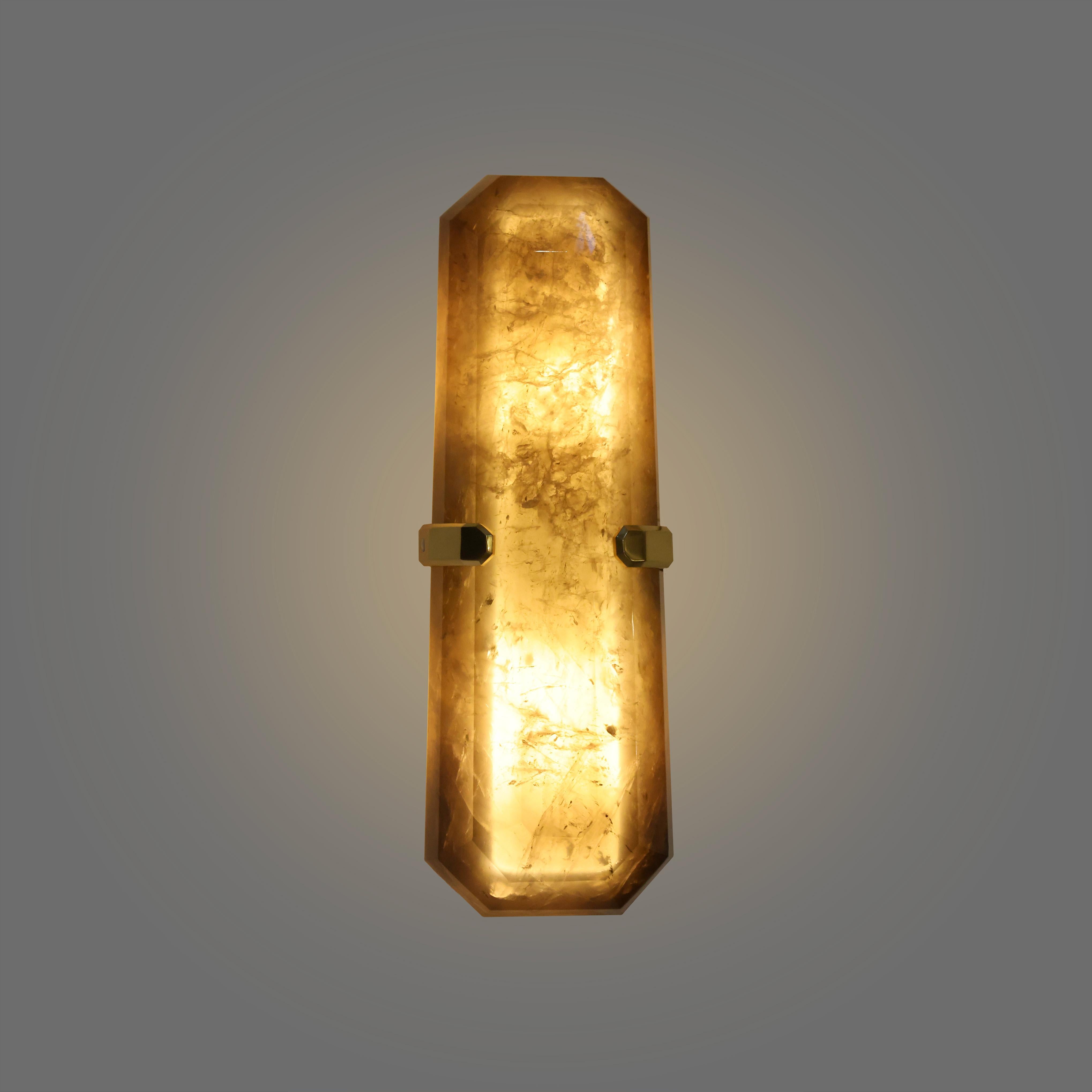 MWR18 Smoky Rock Crystal Sconces By Phoenix In Excellent Condition In New York, NY