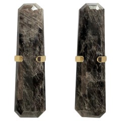 MWR22 Smoky Rock Crystal Sconces By Phoenix