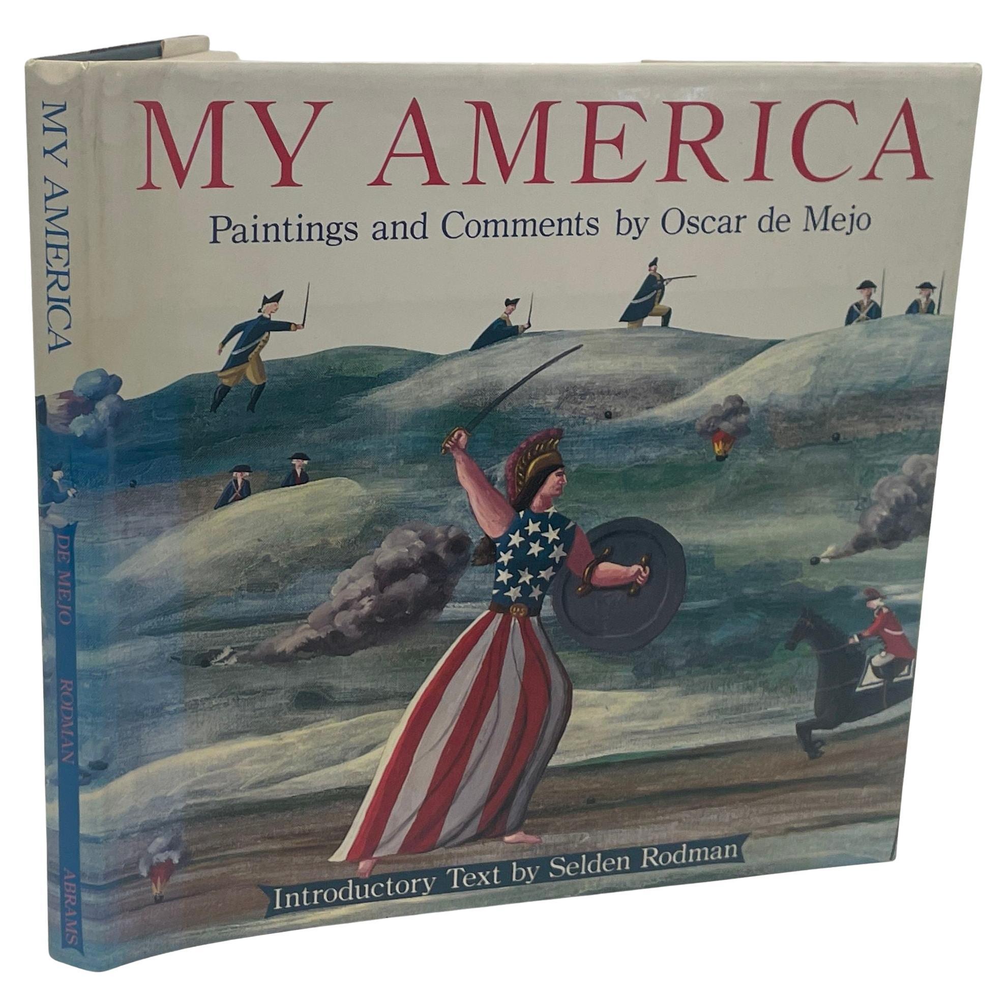 My America: Paintings and Comments by Oscar De Mejo 1983 Hardcover For Sale