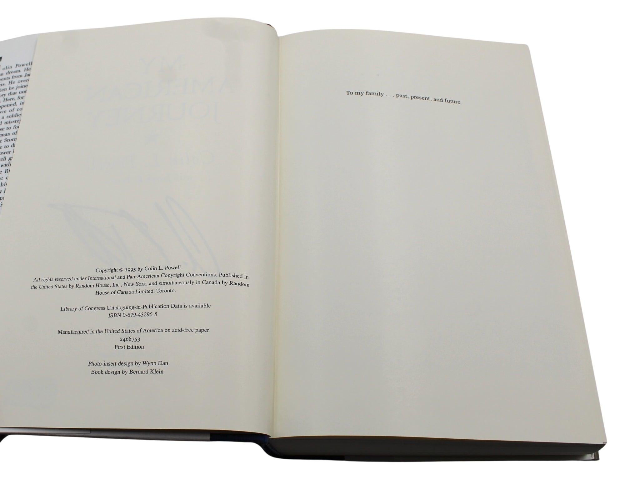 Papier My American Journey, signé par Colin Powell, première édition dans une veste à poussière, 1995 en vente