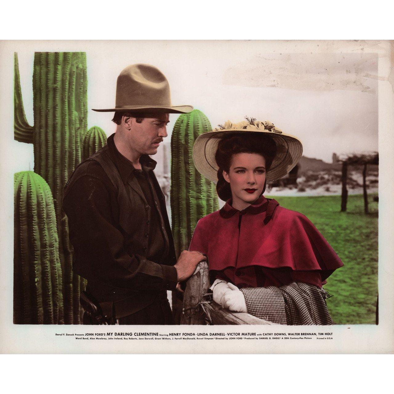 Original 1946 U.S. color photo for the film “My Darling Clementine” directed by John Ford with Henry Fonda / Linda Darnell / Victor Mature / Cathy Downs. Very good-fine condition. Please note: the size is stated in inches and the actual size can