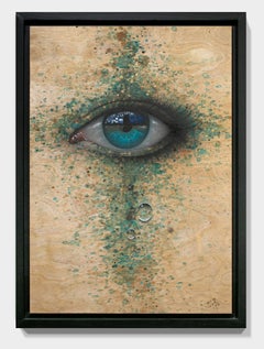 ""Eh bien, c'est ça", peinture à l'œil nu, réaliste, réalisme, acrylique, peinture à l'aérosol sur bois