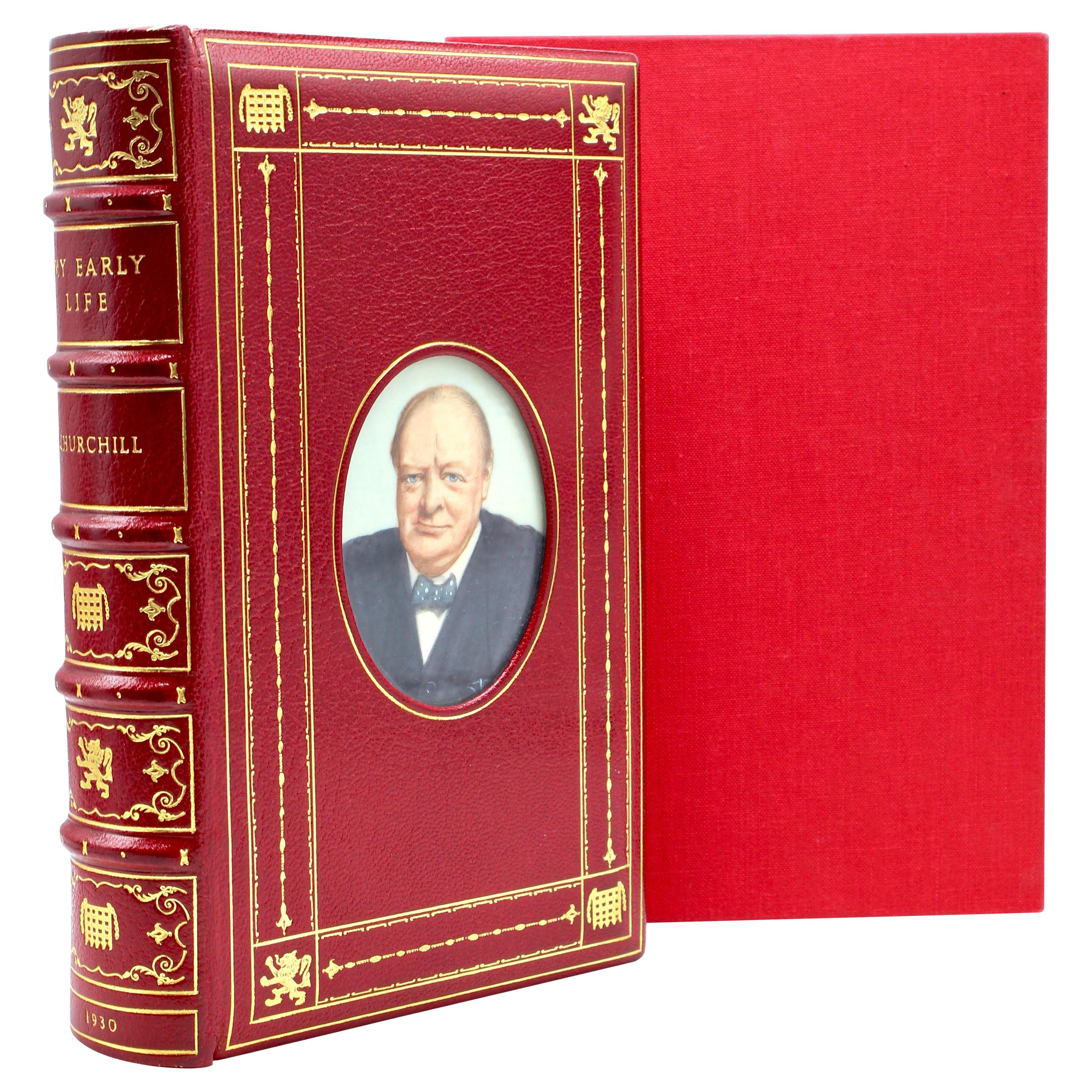 "My Early Life" by Winston Churchill, First Edition, Cosway-Style Asprey Binding