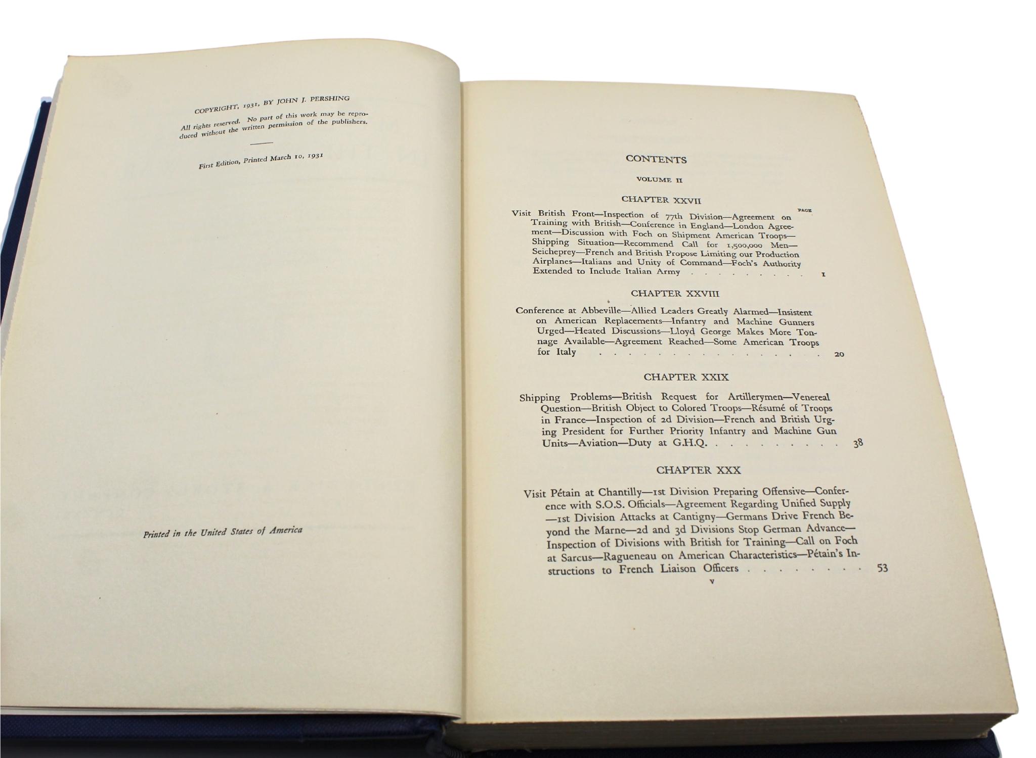 My Experiences in the World War, von John Pershing, Erstausgabe, zwei Bände, 1931 im Angebot 6