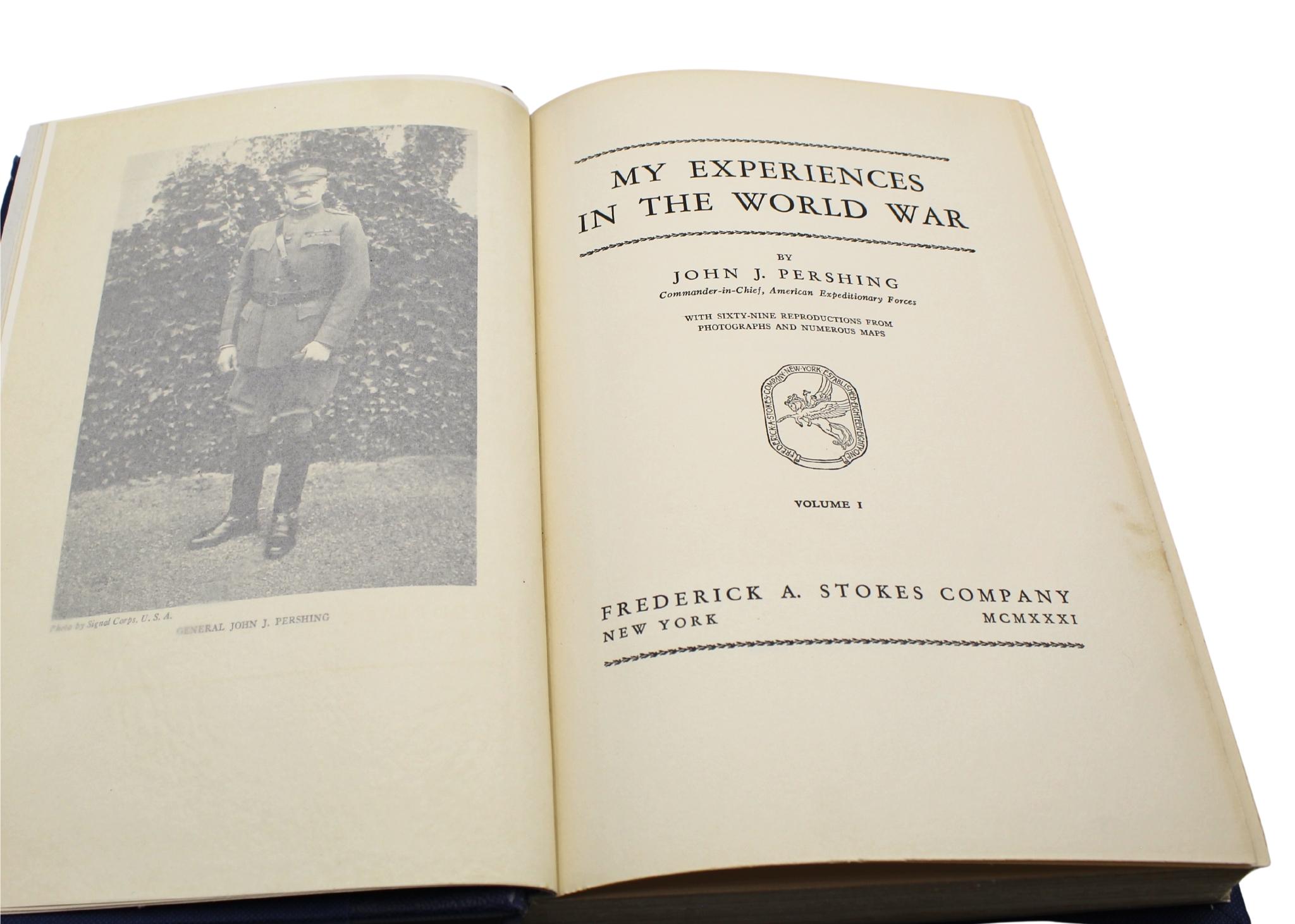 My Experiences in the World War, von John Pershing, Erstausgabe, zwei Bände, 1931 (Leder) im Angebot