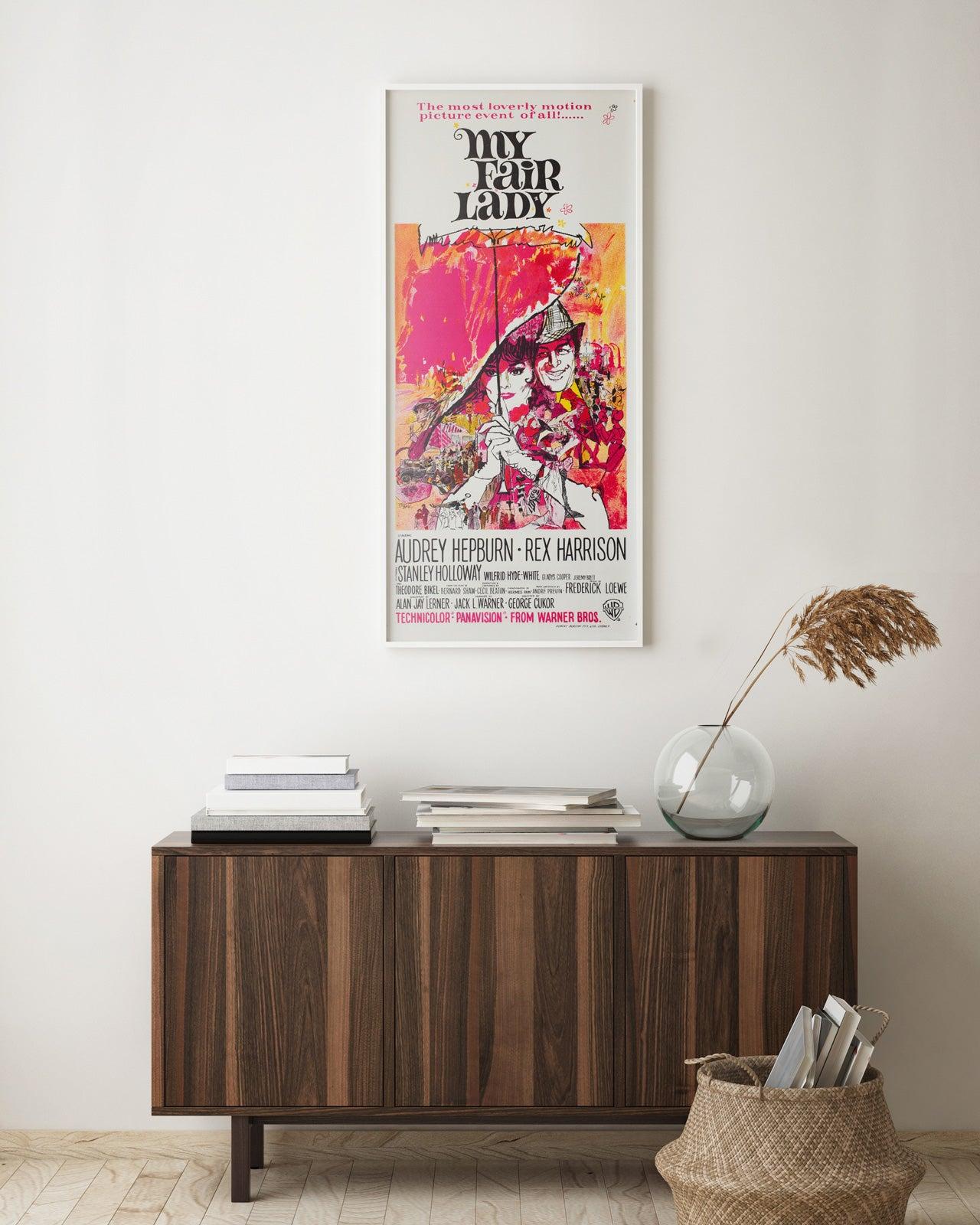 We love this charming original Australian Daybill film poster for classic My Fair Lady. Bob Peak's iconic design looks particularly beautiful with the colours and softness of this daybill poster.

My Fair Lady is the much-loved musical film about