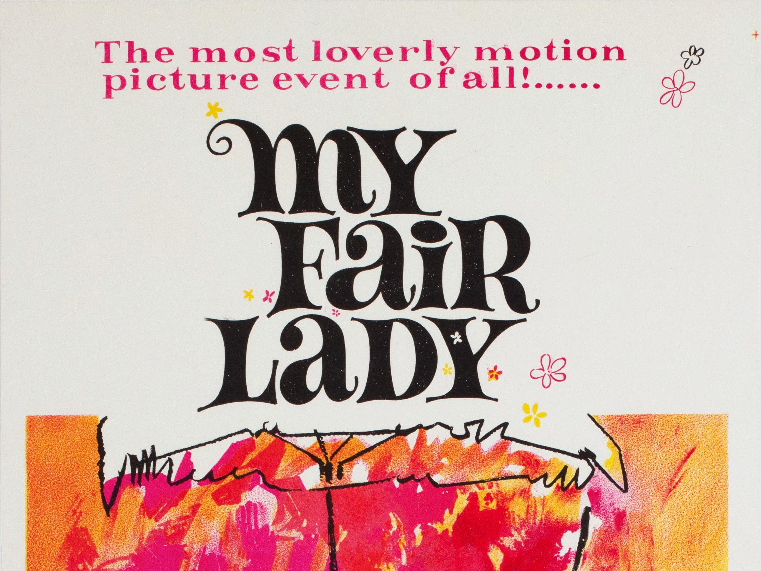 My Fair Lady 1964 Australian Daybill Film Poster, Bob Peak In Excellent Condition For Sale In Bath, Somerset