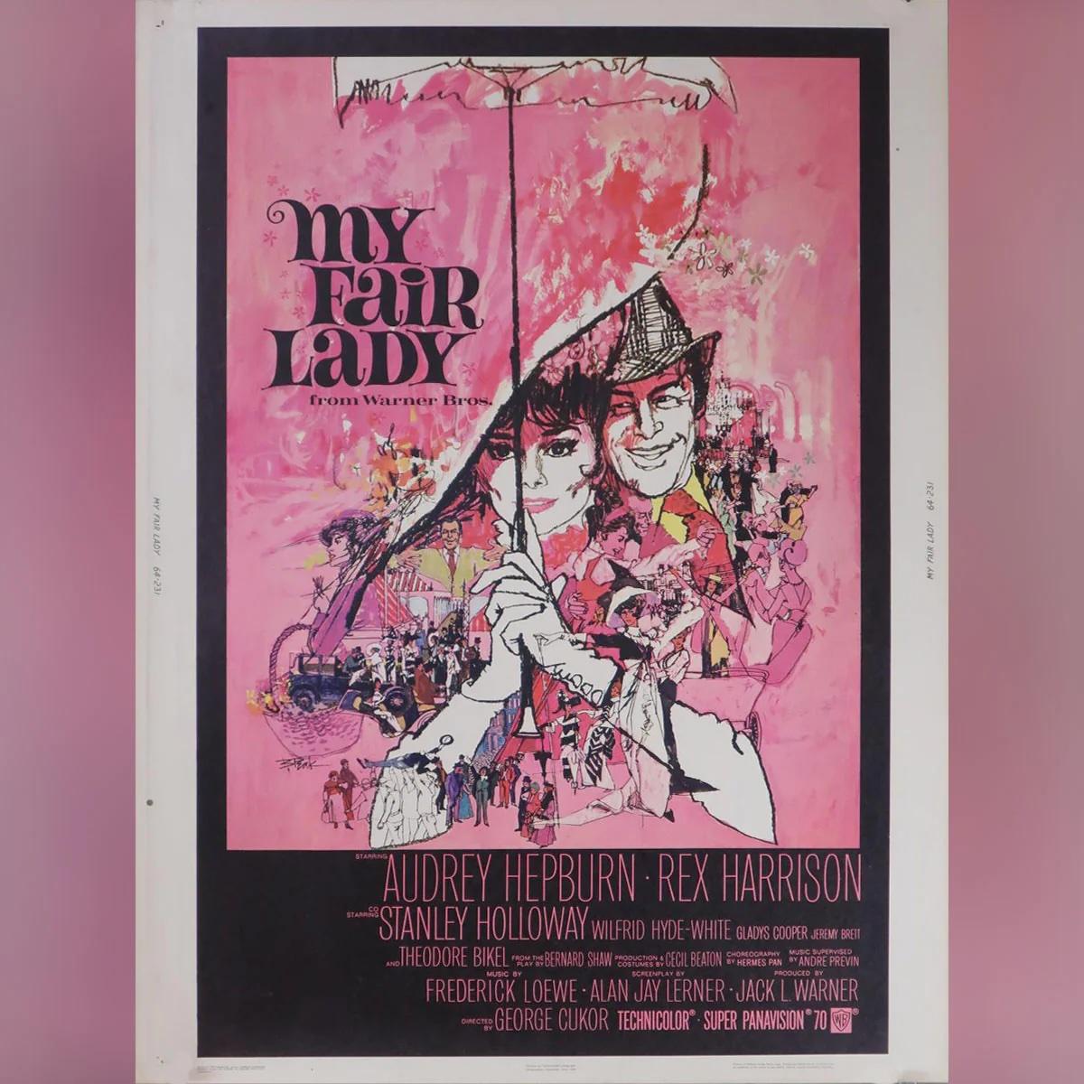 My Fair Lady (1964)
Original 30 x 40 (30 x 40 Zentimeter)

Im London der 1910er Jahre lässt sich der versnobte Phonetik-Professor Henry Higgins auf eine Wette ein, dass er das plumpe Blumenmädchen Eliza Doolittle in der High Society salonfähig