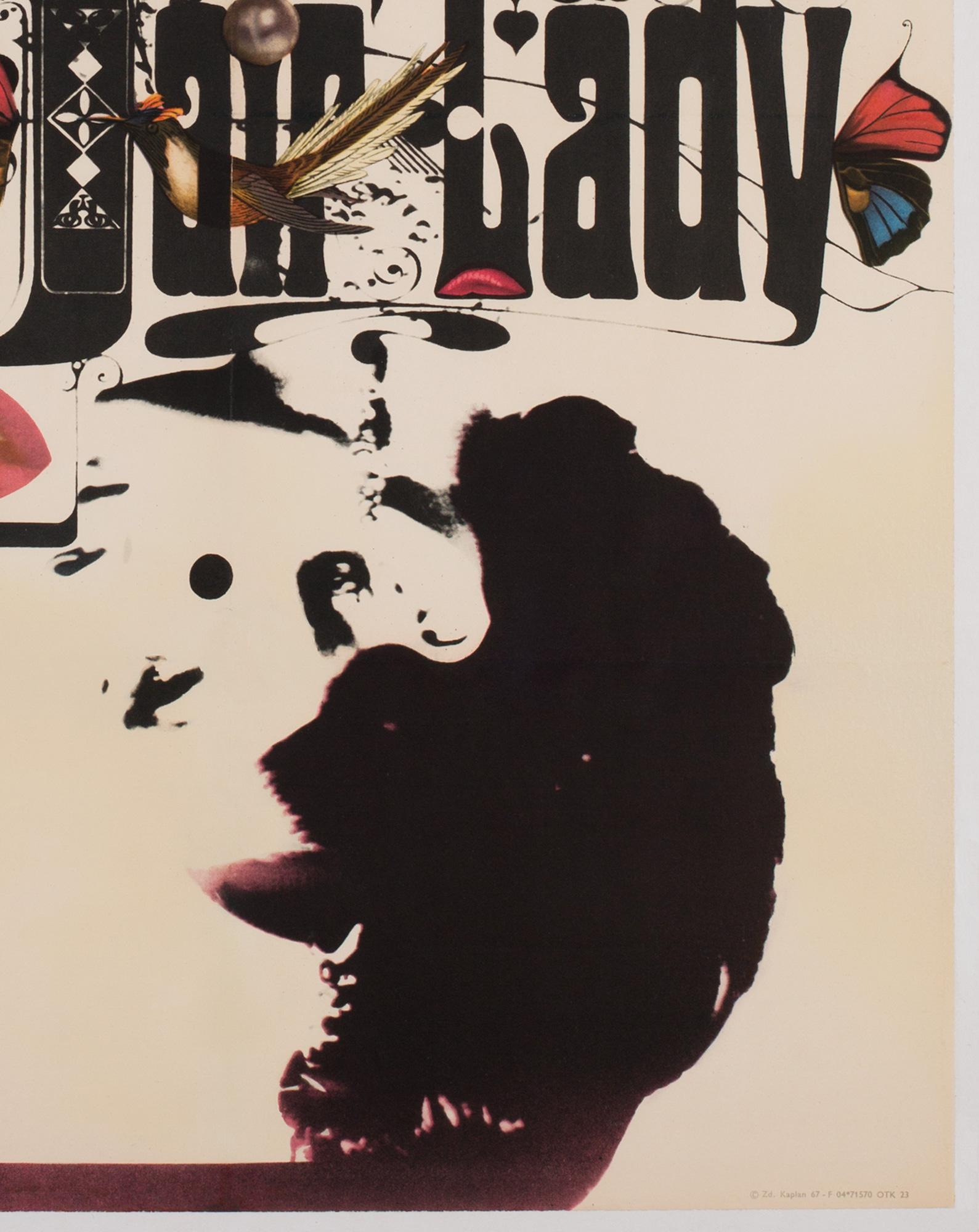 Paper My Fair Lady Czech A1 Film Movie Poster, 1967, Zdeněk Kaplan For Sale