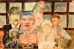„Meine Familie“, Aquarell von Helen A. Haselton