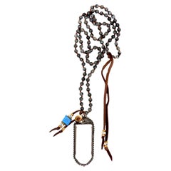 My giant vintage crystal pendant necklace